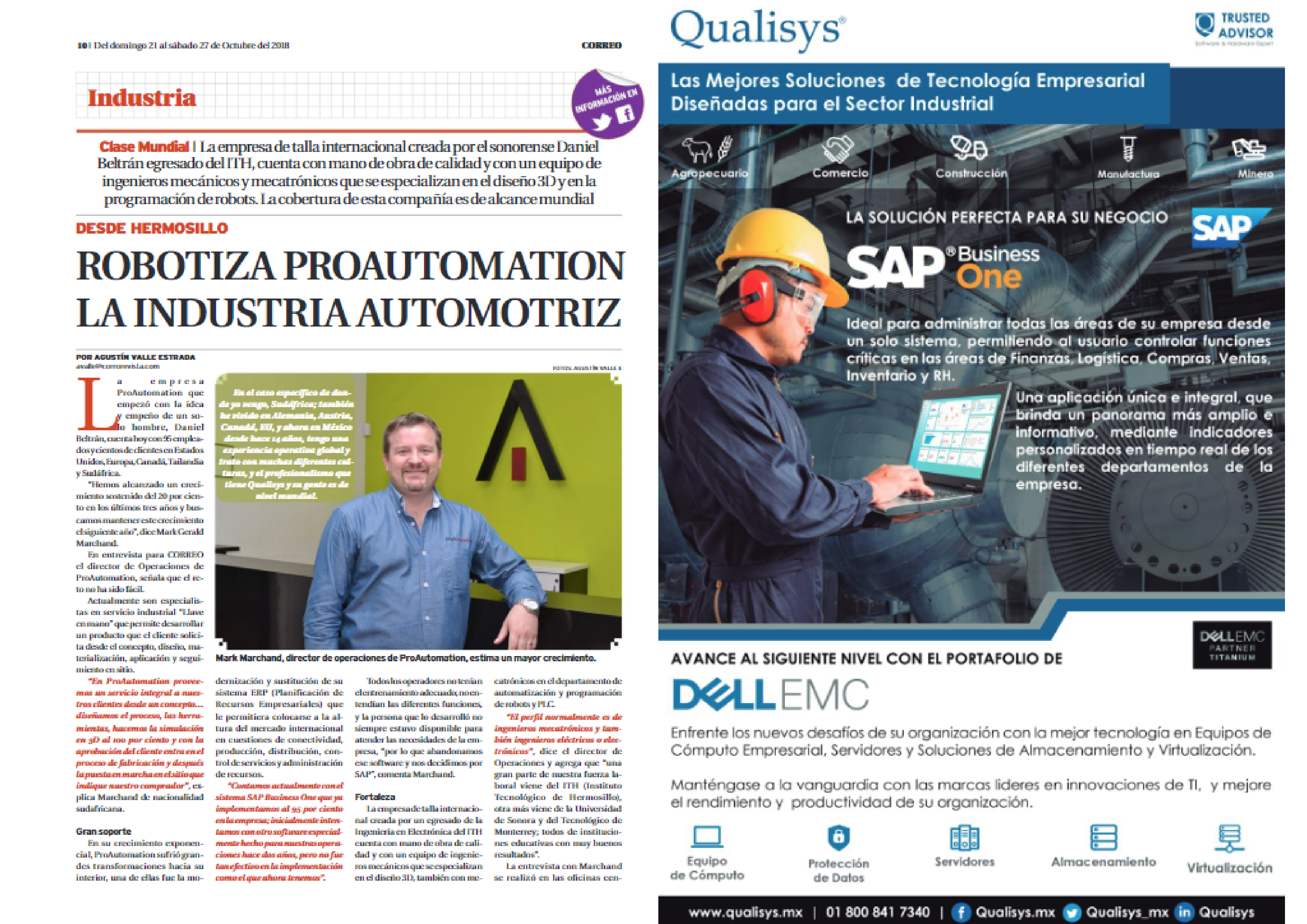 Robotiza ProAutomation la Industria Automotriz | Revista Correo - Image